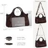 image:imageIswee Genuine Leather Purses for Women Satchel Handbags Crossbody Shoulder Bag Designer Top Handle Bag Hobo Medium Size  Genuine leather Classic Handbag Leather Purse Cross Body BagCoffee