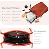 image:imageIswee Leather Shoulder Bags for Women Vintage Tote Bag Ladies Purses and Handbags Soft Everyday Bucket Purse for WorkReddish Brown