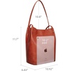 image:imageIswee Leather Shoulder Bags for Women Vintage Tote Bag Ladies Purses and Handbags Soft Everyday Bucket Purse for WorkReddish Brown