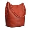 image:imageIswee Leather Shoulder Bags for Women Vintage Tote Bag Ladies Purses and Handbags Soft Everyday Bucket Purse for WorkReddish Brown