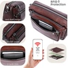 image:imageIswee Crossbody Bags for Women Rfid Travel Medium Leather Purse Shoulder Handbag with Adjustable Strap Multiple PocketsCoffee