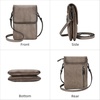 image:imageIswee Leather Crossbody Bags for Women RFID Blocking Cell Phone Purse Small AntiTheft Zippered with Card slotsGrey