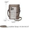 image:imageIswee Leather Crossbody Bags for Women RFID Blocking Cell Phone Purse Small AntiTheft Zippered with Card slotsGrey