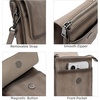 image:imageIswee Leather Crossbody Bags for Women RFID Blocking Cell Phone Purse Small AntiTheft Zippered with Card slotsGrey