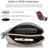image:imageIswee Leather Crossbody Bags for Women RFID Blocking Cell Phone Purse Small AntiTheft Zippered with Card slotsGrey