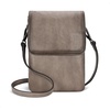 image:imageIswee Leather Crossbody Bags for Women RFID Blocking Cell Phone Purse Small AntiTheft Zippered with Card slotsGrey