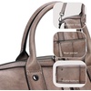 image:imageIswee Genuine Leather Satchel Tote Bag Top Handle Handbag Designer Shoulder Bag Large Capacity Cross Body BagLight Grey