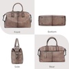 image:imageIswee Genuine Leather Satchel Tote Bag Top Handle Handbag Designer Shoulder Bag Large Capacity Cross Body BagLight Grey