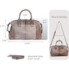image:imageIswee Genuine Leather Satchel Tote Bag Top Handle Handbag Designer Shoulder Bag Large Capacity Cross Body BagLight Grey