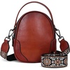 image:imageIswee Small Crossbody Bags for Women Travel Leather Shoulder Bag Mini Purses and Handbags Designer Satchel Ladies Hand BagBrown