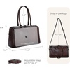 image:imageIswee Genuine Leather Purse Shoulder Bag for Women Satchel Handbag Tote  Large Vintage Leather Cross Body Purses and Handbags Daily Work Travel Tote Bag Satchel HoboCoffee