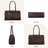 image:imageIswee Genuine Leather Purse Shoulder Bag for Women Satchel Handbag Tote  Large Vintage Leather Cross Body Purses and Handbags Daily Work Travel Tote Bag Satchel HoboCoffee