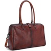 image:imageIswee Genuine Leather Purse Shoulder Bag for Women Satchel Handbag Tote  Large Vintage Leather Cross Body Purses and Handbags Daily Work Travel Tote Bag Satchel HoboBrown