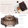 image:imageIswee Genuine Leather Purse Shoulder Bag for Women Satchel Handbag Tote  Large Vintage Leather Cross Body Purses and Handbags Daily Work Travel Tote Bag Satchel HoboCoffee