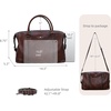 image:imageIswee Genuine Leather Satchel Handbag for Women Purse Shoulder Tote Bag  Brown Purse Soft Leather Shoulder Bag Top Handle Crossbody Handbags Large Capacity Vintage Work Travel Hobo BagsCoffee