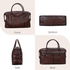 image:imageIswee Genuine Leather Satchel Handbag for Women Purse Shoulder Tote Bag  Brown Purse Soft Leather Shoulder Bag Top Handle Crossbody Handbags Large Capacity Vintage Work Travel Hobo BagsWine