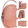 image:imageIswee Small Crossbody Bag for Women Small Leather Shoulder Purse Phone Bag  Designer Satchel Handbags Ladies Pocketbooks with 2 Adjustable Strap 3Way Carry Multipocket Organizer Mini BagCinnamon Pink