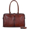 image:imageIswee Genuine Leather Purse Shoulder Bag for Women Satchel Handbag Tote  Large Vintage Leather Cross Body Purses and Handbags Daily Work Travel Tote Bag Satchel HoboBrown