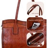 image:imageIswee Genuine Leather Shoulder Bag for Women Purses and Handbags Large ToteBrown