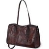 image:imageIswee Genuine Leather Shoulder Bag for Women Purses and Handbags Large ToteCoffee