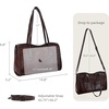 image:imageIswee Genuine Leather Shoulder Bag for Women Purses and Handbags Large ToteCoffee