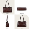 image:imageIswee Genuine Leather Shoulder Bag for Women Purses and Handbags Large ToteCoffee