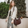 image:imageIswee Crossbody Bags for Women Leather Purse Shoulder Purse Hobo HandbagCoffee