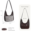 image:imageIswee Crossbody Bags for Women Leather Purse Shoulder Purse Hobo HandbagCoffee