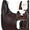 image:imageIswee Crossbody Bags for Women Leather Purse Shoulder Purse Hobo HandbagCoffee