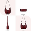 image:imageIswee Crossbody Bags for Women Leather Purse Shoulder Purse Hobo HandbagWine