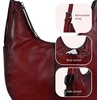 image:imageIswee Crossbody Bags for Women Leather Purse Shoulder Purse Hobo HandbagWine