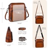 image:imageIswee Leather Crossbody Bag Women Purse and Handbag with Built in WalletLight Brown