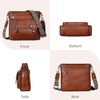 image:imageIswee Soft Leather Crossbody Bags for Women Shoulder Handbags Multi PocketsBrown