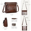 image:imageIswee Soft Leather Crossbody Bags for Women Shoulder Handbags Multi PocketsCoffee