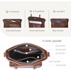 image:imageIswee Soft Leather Crossbody Bags for Women Shoulder Handbags Multi PocketsCoffee