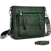 image:imageIswee Soft Leather Crossbody Bags for Women Shoulder Handbags Multi PocketsGreen