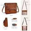 image:imageIswee Soft Leather Crossbody Bags for Women Shoulder Handbags Multi PocketsLight Gray