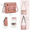 image:imageIswee Soft Leather Crossbody Bags for Women Shoulder Handbags Multi PocketsPink