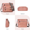 image:imageIswee Soft Leather Crossbody Bags for Women Shoulder Handbags Multi PocketsPink