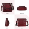 image:imageIswee Soft Leather Crossbody Bags for Women Shoulder Handbags Multi PocketsWine