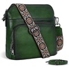 image:imageIswee Leather Crossbody Bag Women Purse and Handbag with Built in WalletGreen