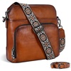 image:imageIswee Leather Crossbody Bag Women Purse and Handbag with Built in WalletLight Brown