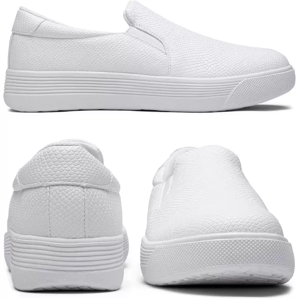 Vepose 8008 Slip on Sneakers Women Fashion Sneakers Comfortable Casual Loafers Shoes with Memory FoamSlip on Sneaker8008all White