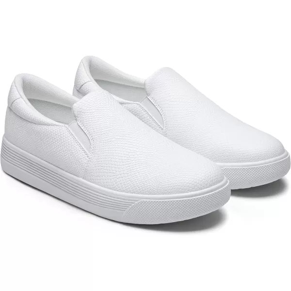 Vepose 8008 Slip on Sneakers Women Fashion Sneakers Comfortable Casual Loafers Shoes with Memory FoamSlip on Sneaker8008all White