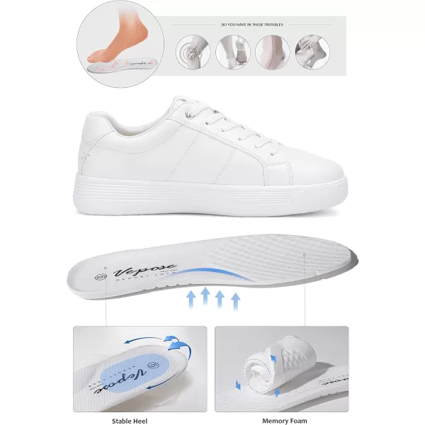 Vepose 8013 White Sneakers for Women Casual Fashion Flat Low Top Comfortable Classic ShoesCasual8013white