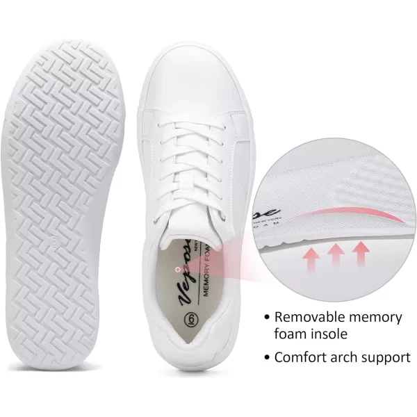 Vepose 8013 White Sneakers for Women Casual Fashion Flat Low Top Comfortable Classic ShoesCasual8013white