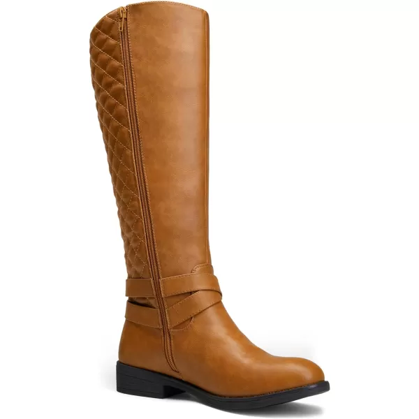 Vepose Womens 49 Riding Boots Knee High BootsBuckle Calf BootRiding Boots949camel