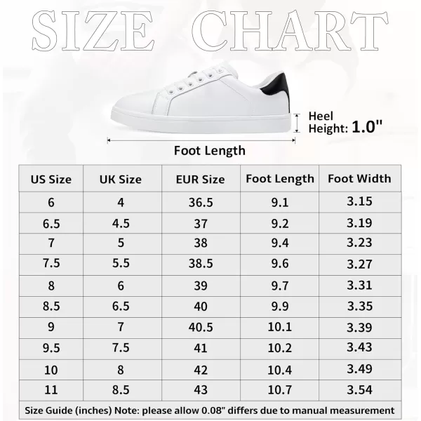 Vepose Womens 8003 Fashion Lace Up Comfortable Casual Tennis SneakersBwhite Black8003 Leather