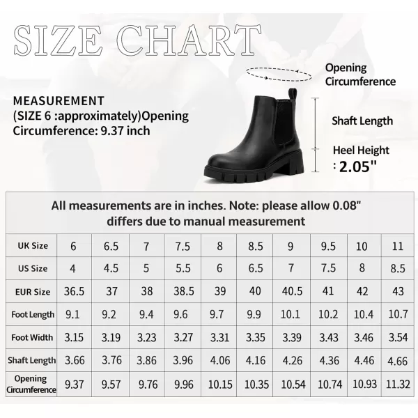 Vepose Womens 936 Chelsea Ankle Boots Platform Lug Sole Elastic Slip on BootiesAclassic936black