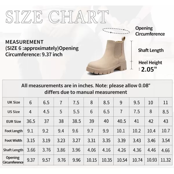 Vepose Womens 936 Chelsea Ankle Boots Platform Lug Sole Elastic Slip on BootiesBclassic936beige